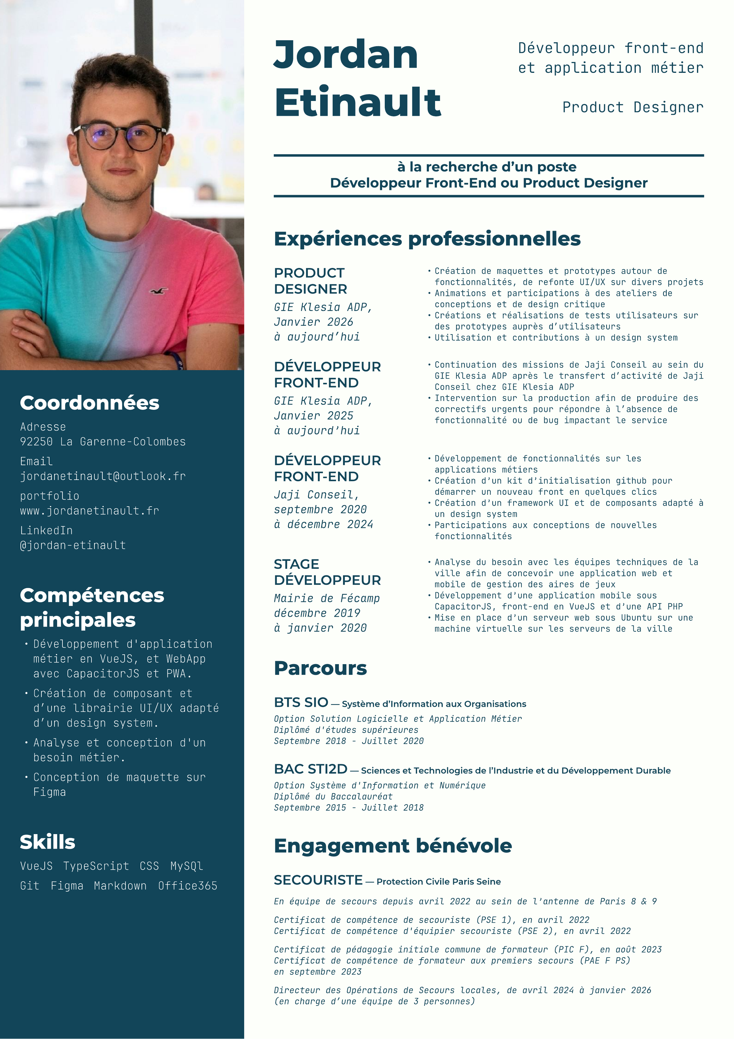 CV de Jordan Etinault